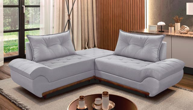 Sofá de Canto e com Chaise